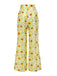 Pantalon Jacquard Tournesol Jaune Années 1950