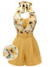 [PRÉ-VENTE] Combishort licou tournesol jaune patchwork années 1950