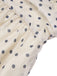 Robe à col en V beige à pois des années 1950