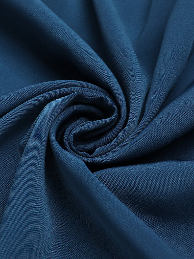 [Pré-vente] Robe à revers sans manches bleu marine des années 1960