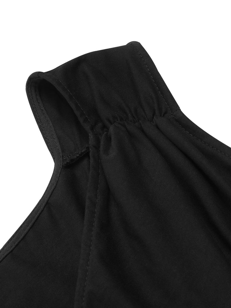 [Prévente] Robe chauve-souris citrouille d'Halloween noire et jaune des années 1950