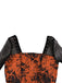 Robe à manches longues en patchwork d'Halloween des années 1950