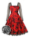 Robe à manches longues en patchwork d'Halloween des années 1950