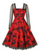 Robe à manches longues en patchwork d'Halloween des années 1950