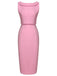 2PCS Haut court et robe à bretelles roses des années 1960