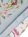 Robe bleue à fleurs et col carré des années 1950