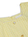 Mini-robe jaune à boutons et col carré des années 1950