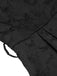 Robe noire sans manches papillon brodée des années 1960