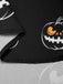 Robe noire à licou chauve-souris citrouille d'Halloween des années 1950