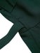 Robe portefeuille verte à col en V et manches lanterne des années 1950