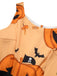 Robe sans manches Halloween orange des années 1950