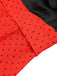 Combinaison patchwork à pois noire et rouge des années 1950