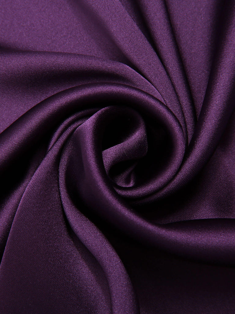[Prévente] Robe à bretelles solides d'Halloween violet foncé des années 1950