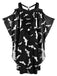 [Prévente] Robe noire à bretelles spaghetti Halloween chauve souris des années 1950