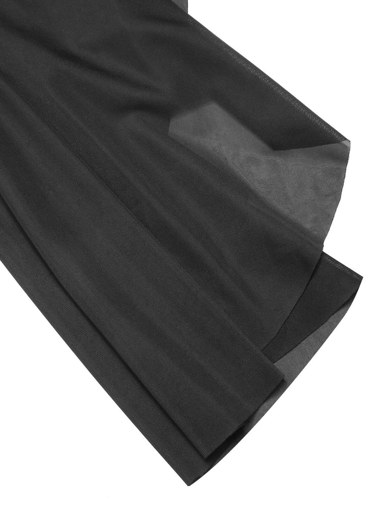 [Prévente] Manteau transparent patchwork Halloween noir des années 1930