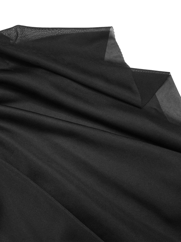 Manteau transparent patchwork Halloween noir des années 1930