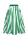 [Pré-vente] 2PCS Combishort et jupe à boutons et rayures vertes années 1950