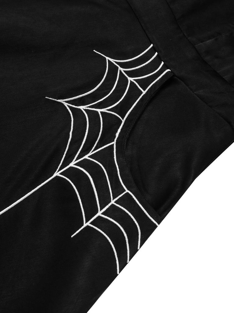 [Prévente] Robe noire à épaules dénudées pour Halloween des années 1950