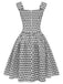 [Prévente] Robe à nœud en velours à imprimé chat d'Halloween des années 1950