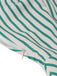 Robe verte et blanche à bretelles à col carré des années 1950
