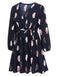 Robe taille plume à col en V des années 1950 grande taille