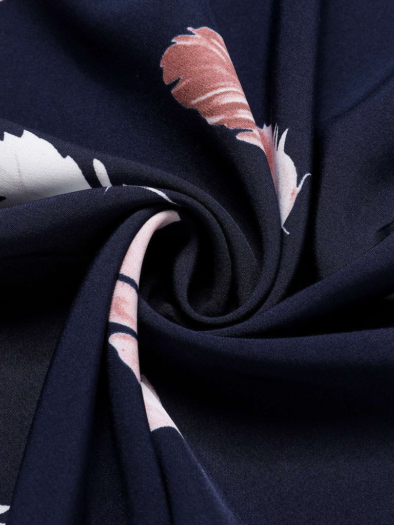 Robe taille plume à col en V des années 1950 grande taille