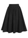 [Prévente] Jupe boutonnée unie noire des années 1950