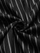 Robe patchwork rayée noire et blanche à col en V profond des années 30