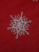 Robe en maille flocon de neige de Noël noire et rouge des années 1950