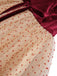 [Prévente] Robe bordeaux à pois en maille velours des années 1950