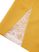 Robe jaune en dentelle unie avec ceinture et patchwork des années 1960