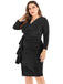 Robe pailletée à col en V et fente latérale de grande taille des années 1960