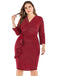 Robe pailletée à col en V et fente latérale de grande taille des années 1960
