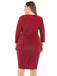 Robe pailletée à col en V et fente latérale de grande taille des années 1960