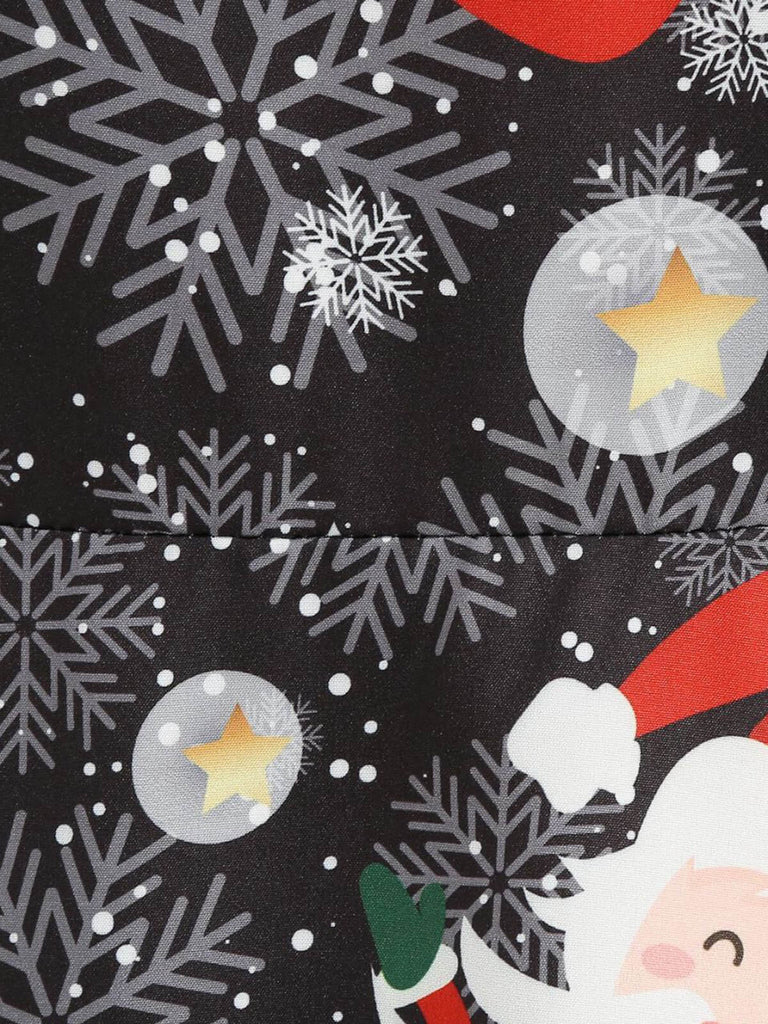 Robe patchwork en dentelle du Père Noël des années 1950