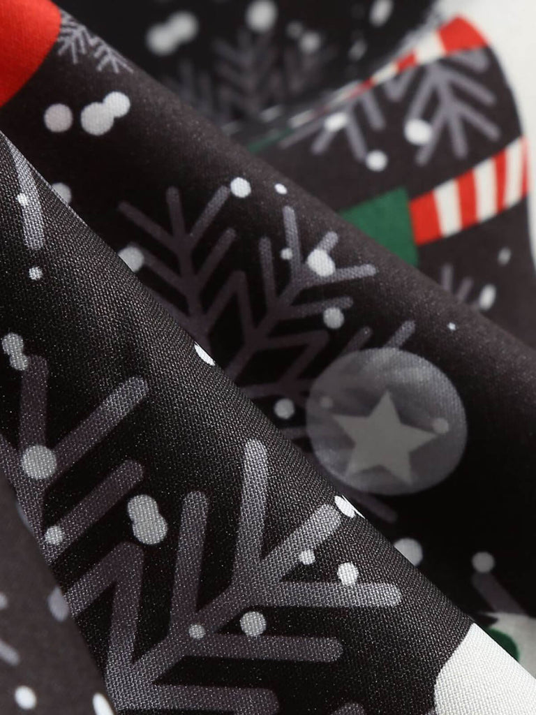 Robe patchwork en dentelle du Père Noël des années 1950
