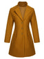 Manteau en laine solide à revers jaune moyen des années 1940