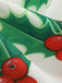 Robe trapèze patchwork à col en V de Noël des années 1950