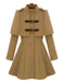 Manteau en laine couleur camel des années 1940 avec cape