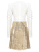 Robe enveloppe à paillettes à filet en V 1960