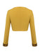 Manteau court jaune à boutons unis des années 1950