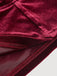 Gilet bandeau à lacets en velours rouge des années 1950