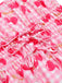 Robe rose à bretelles spaghetti cerise des années 1950
