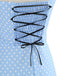 Robe trapèze dos nu à pois et nœud papillon des années 1950