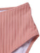 [Grande taille] Ensemble de bikini plissé uni rose des années 1950