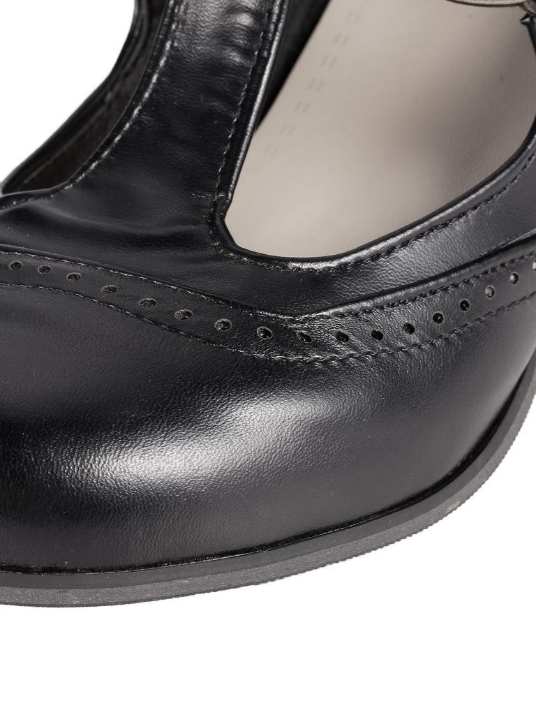 Chaussures T-Strap à Talons Chunky