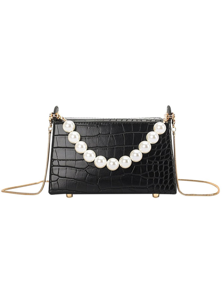 Sac à Crocodile avec Chaînes de Perles