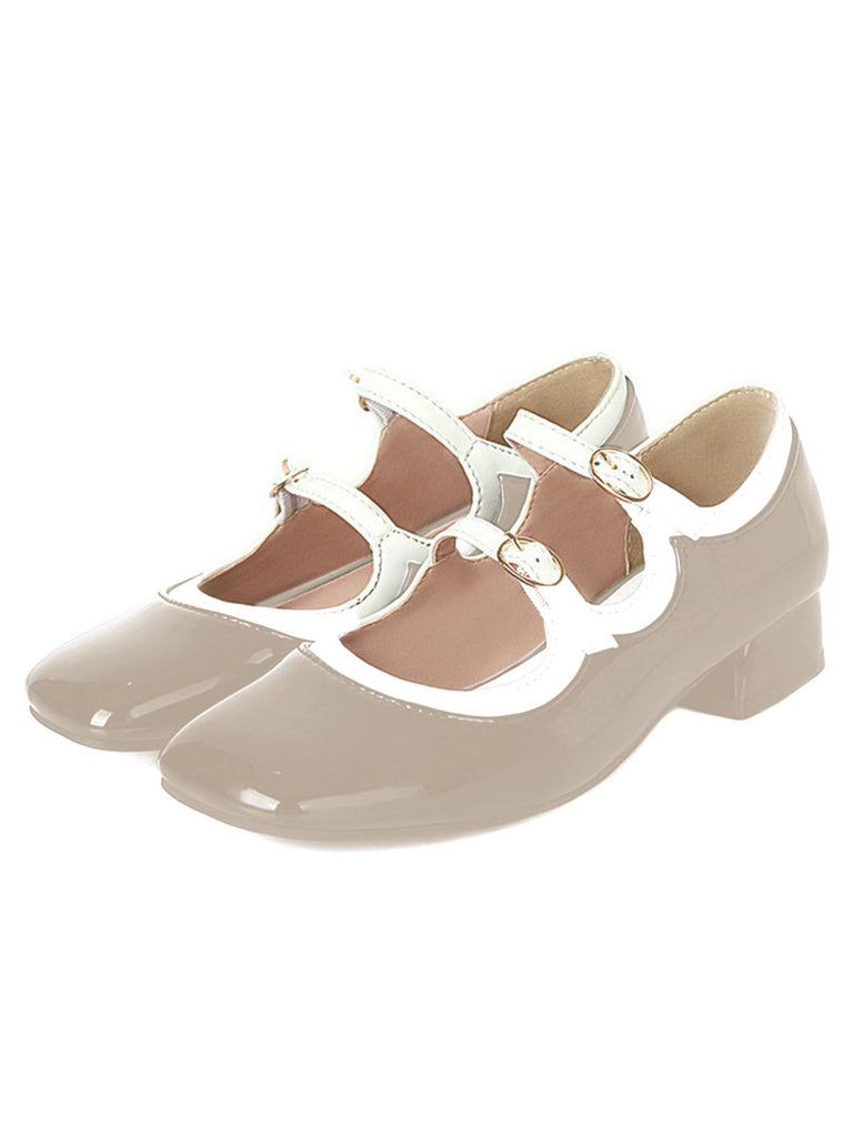 Chaussures Mary Jane à Double Brides