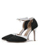 Chaussures à Talons Hauts Pointus en Tissu Rétro