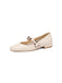 Chaussures rétro en cuir à brides à pois